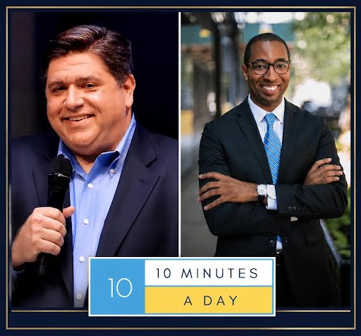 JB Pritzker and Christian Mitchell